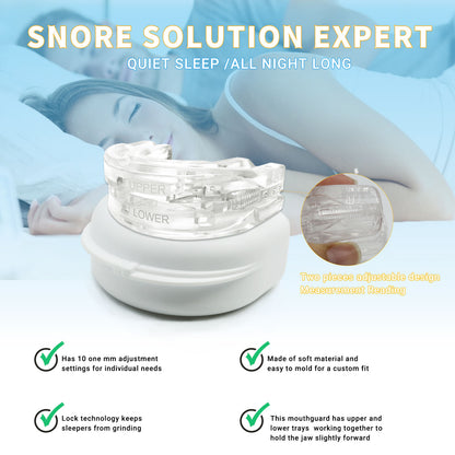 Cross-Border full English packaging adjustable Anti snore mouthpiece braces with scale adjustable