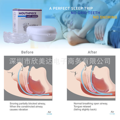 Cross-Border full English packaging adjustable Anti snore mouthpiece braces with scale adjustable